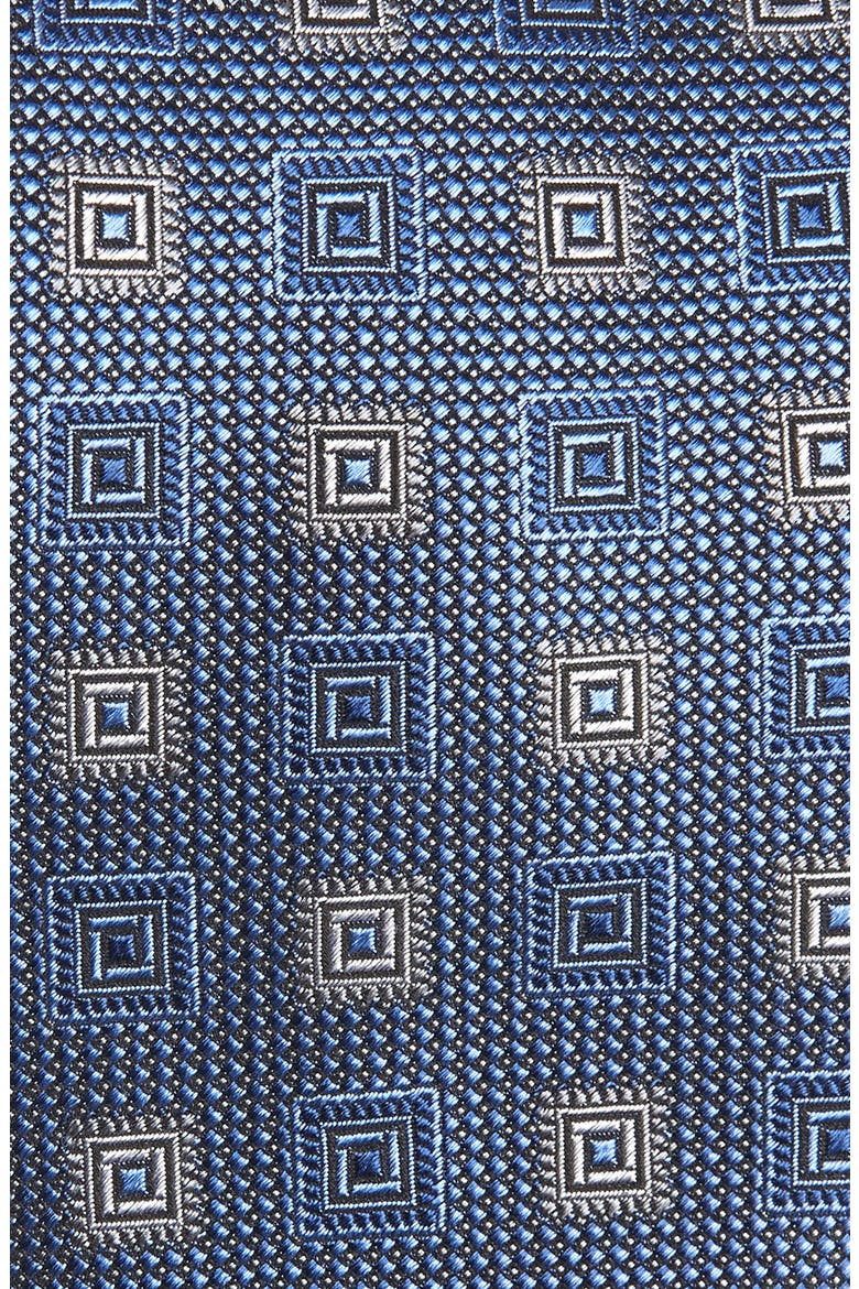 Medallion Silk Tie, Alternate, color, BLUE