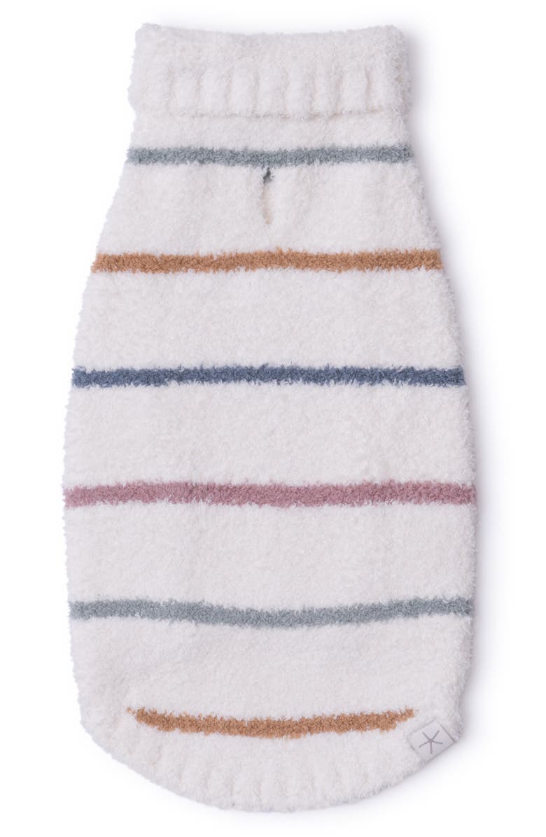 Barefoot Dreams<sup>®</sup> CozyChic<sup>®</sup> Rainbow Stripe Pet Sweater, Main, color, Cream Multi