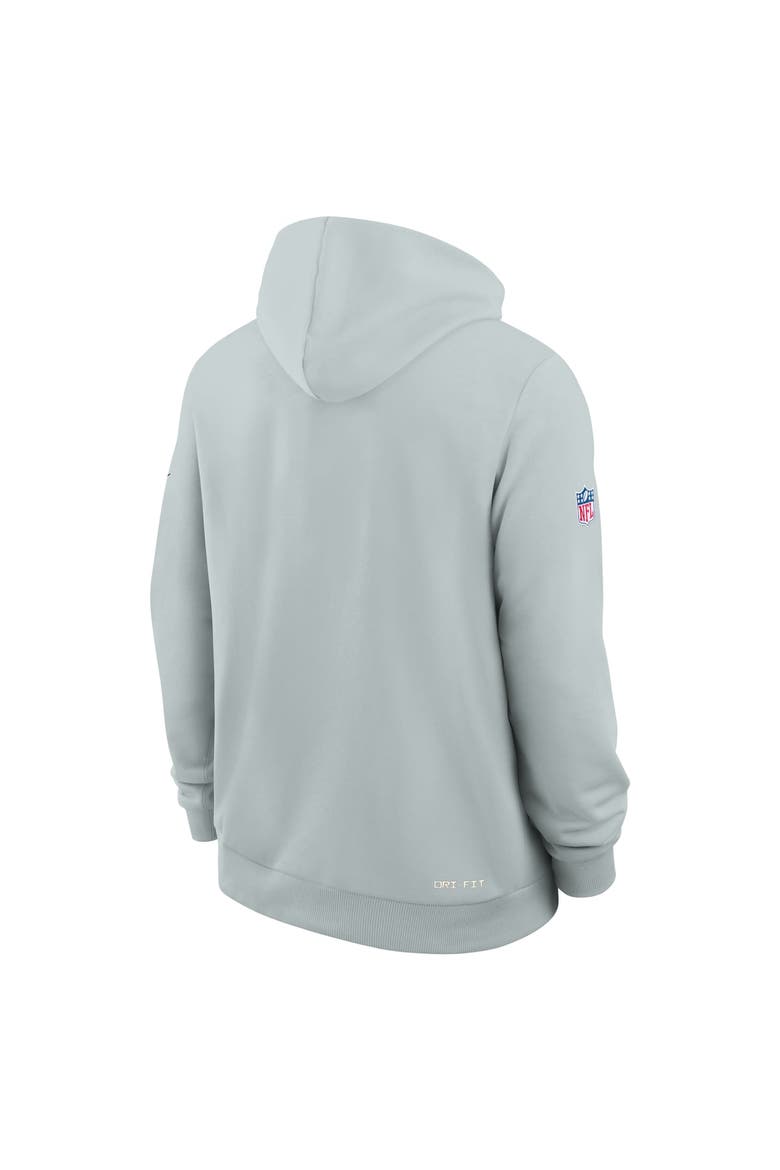 Men's Nike Silver Las Vegas Raiders Sideline Standard Issue Top Prospect Dri-FIT Hoodie, Alternate, color, Silver