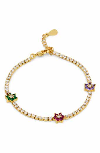 Floral Cubic Zirconia Bracelet