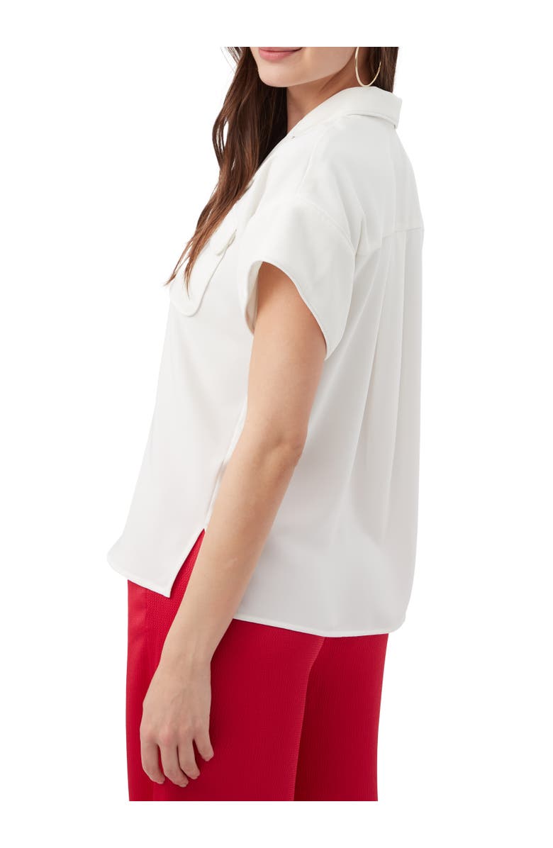 Trina Turk Gideon 2 Short Sleeve Button Up Top, Alternate, color, Whitewash