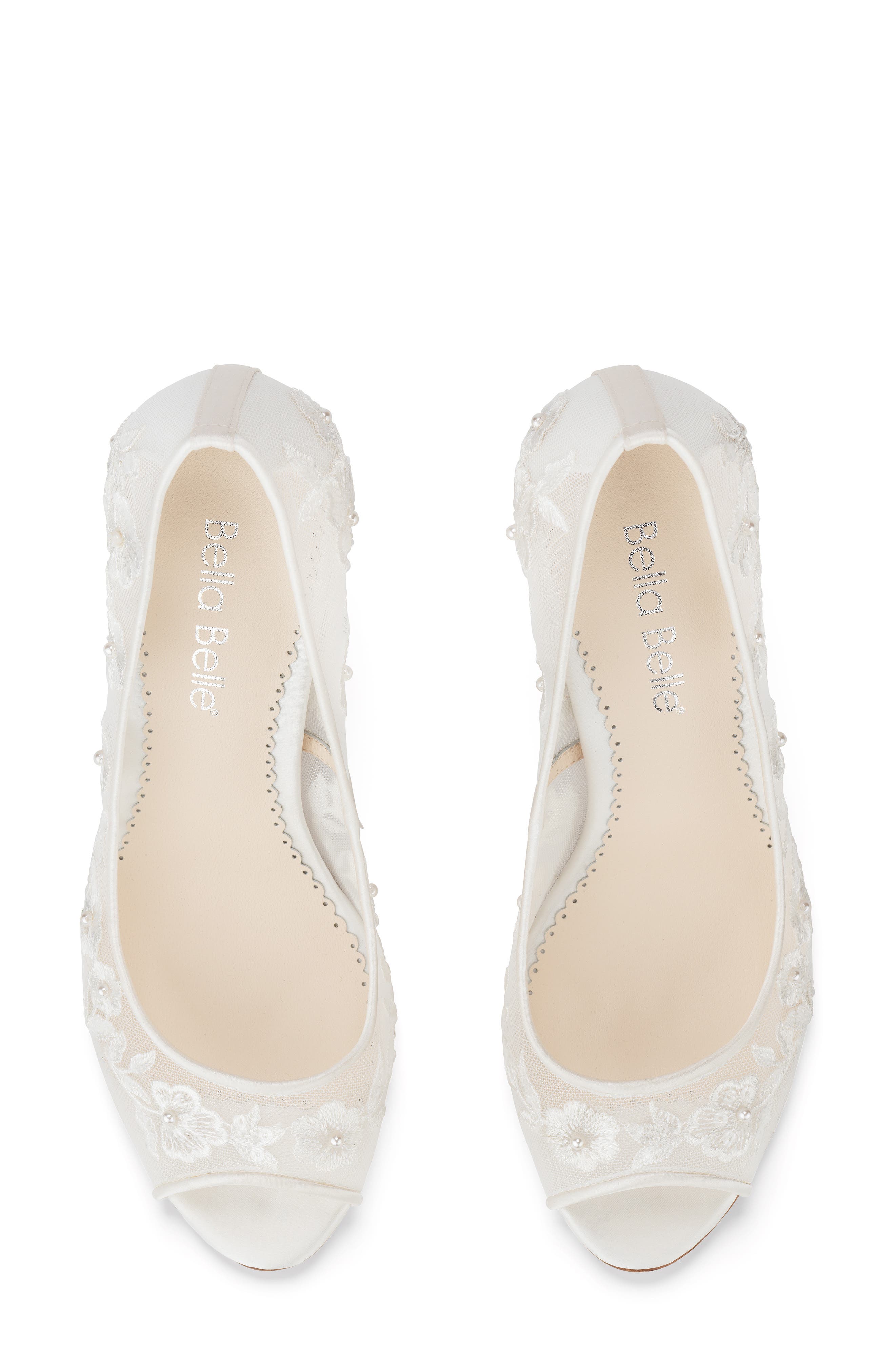 Bella Belle Emily Embroidered Peep Toe Pump, Alternate, color, 