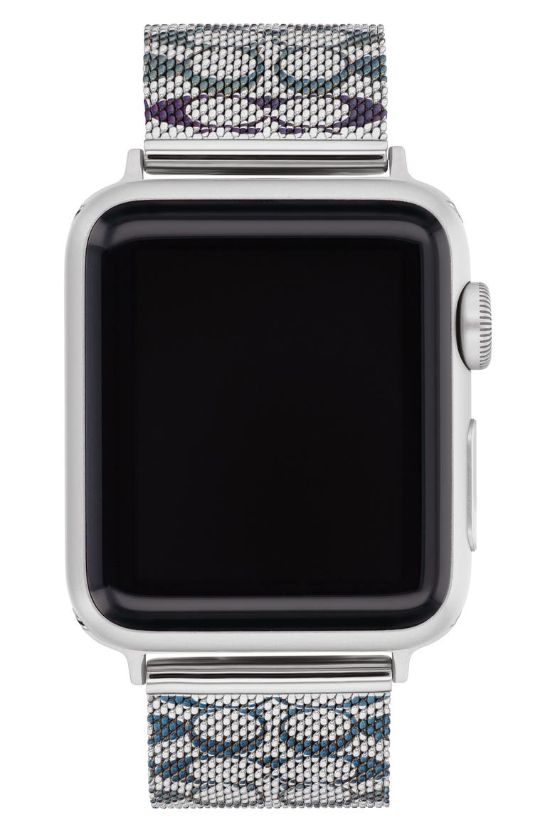 20mm Mesh Apple Watch® Watchband, Alternate, color, BLUE