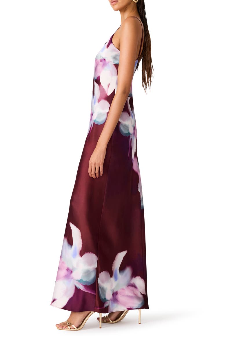 Atara Print Maxi Dress, Alternate, color, PURPLE WINE