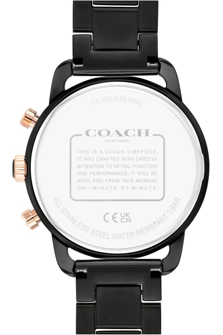Cruiser Chronograph Bracelet Watch, 37mm, Alternate, color, BLACK