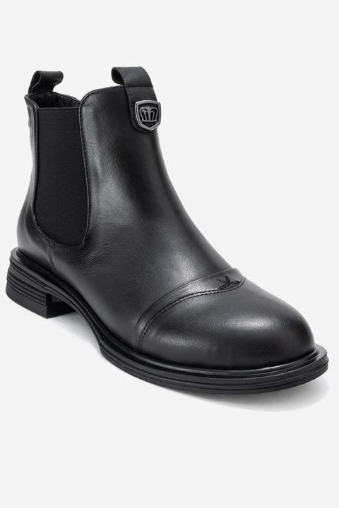 Sidney Leather Buckled Chelsea Boot