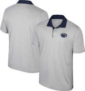 COLOSSEUM Men's Colosseum Gray Penn State Nittany Lions Big & Tall Tuck Striped Polo