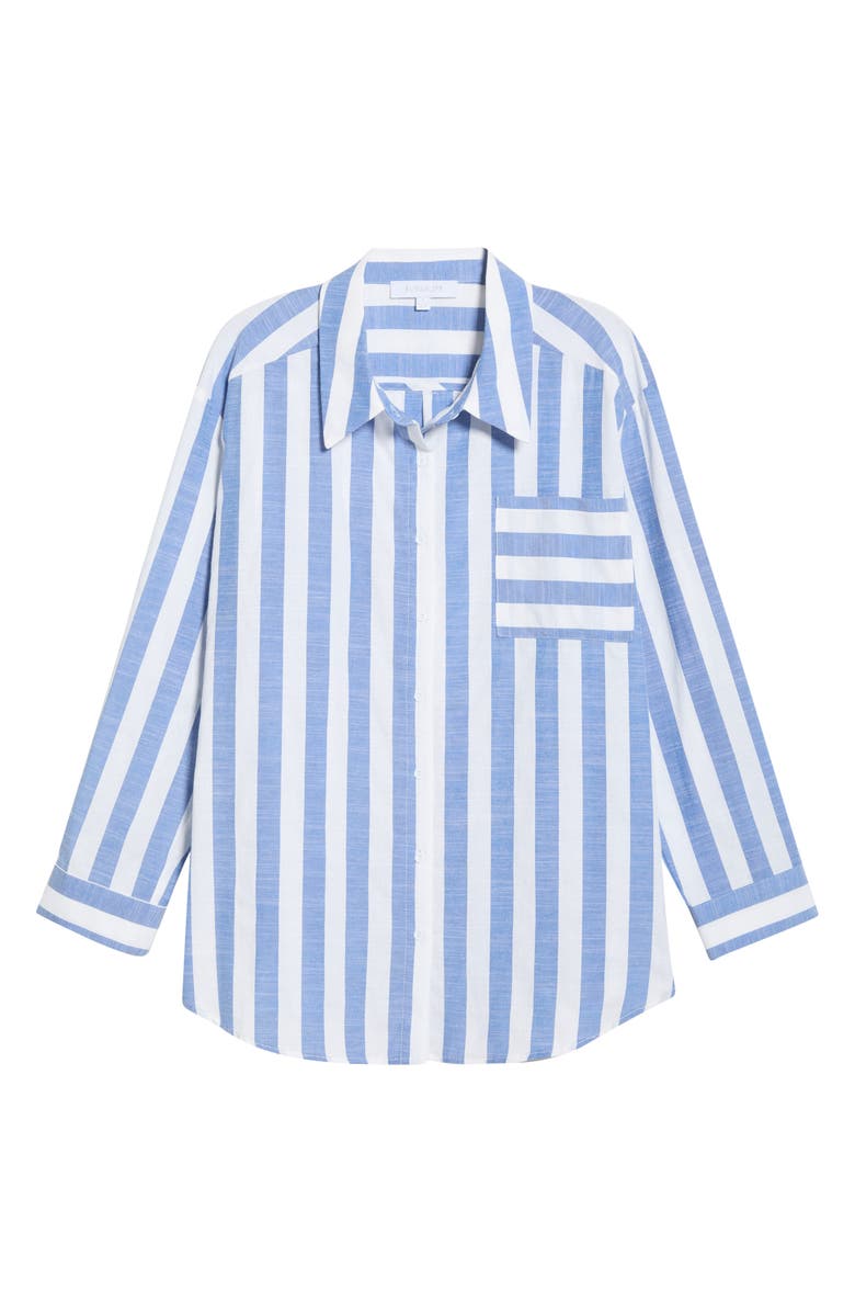 SUGARLIPS Fays Stripe Dalton Button-Up Shirt, Alternate, color, Blue White