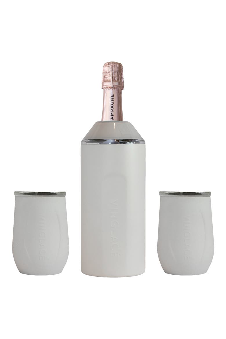 Wine Bottle Chiller & Tumbler Gift Set, Main, color, STONE