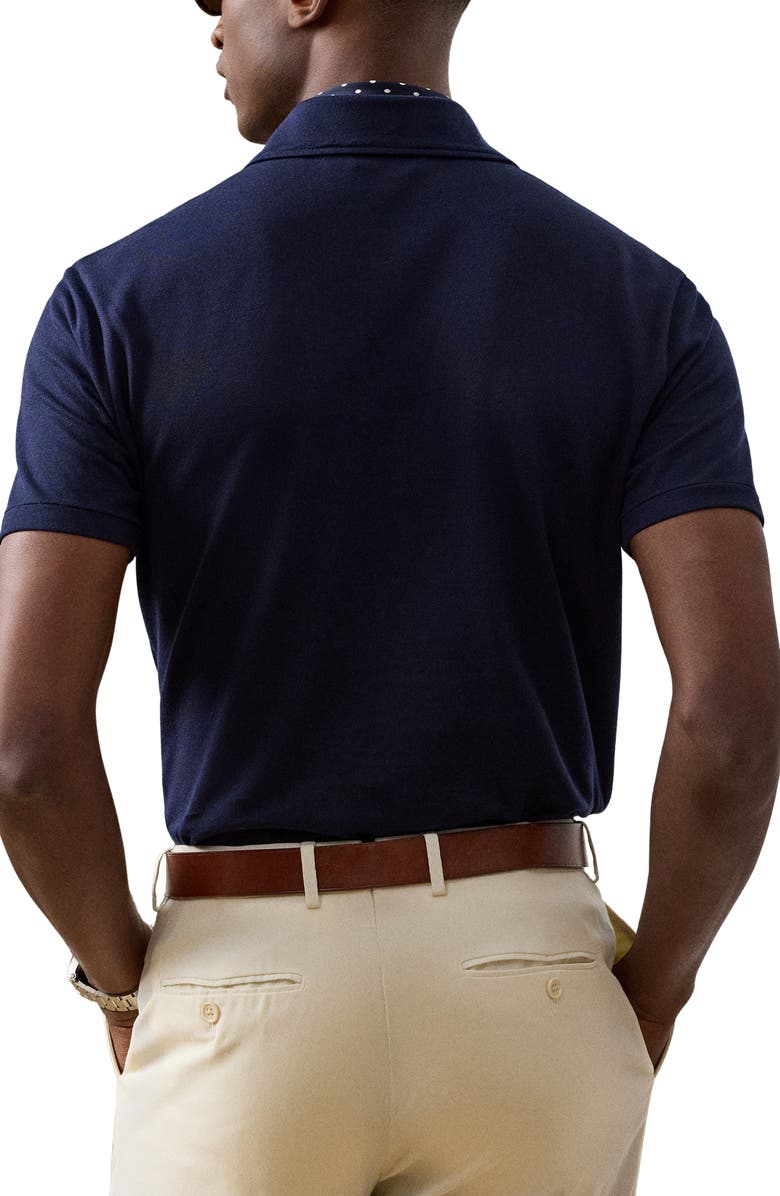 Ralph Lauren Purple Label Cotton & Cashmere Pocket Polo, Alternate, color, Classic Chairman Navy