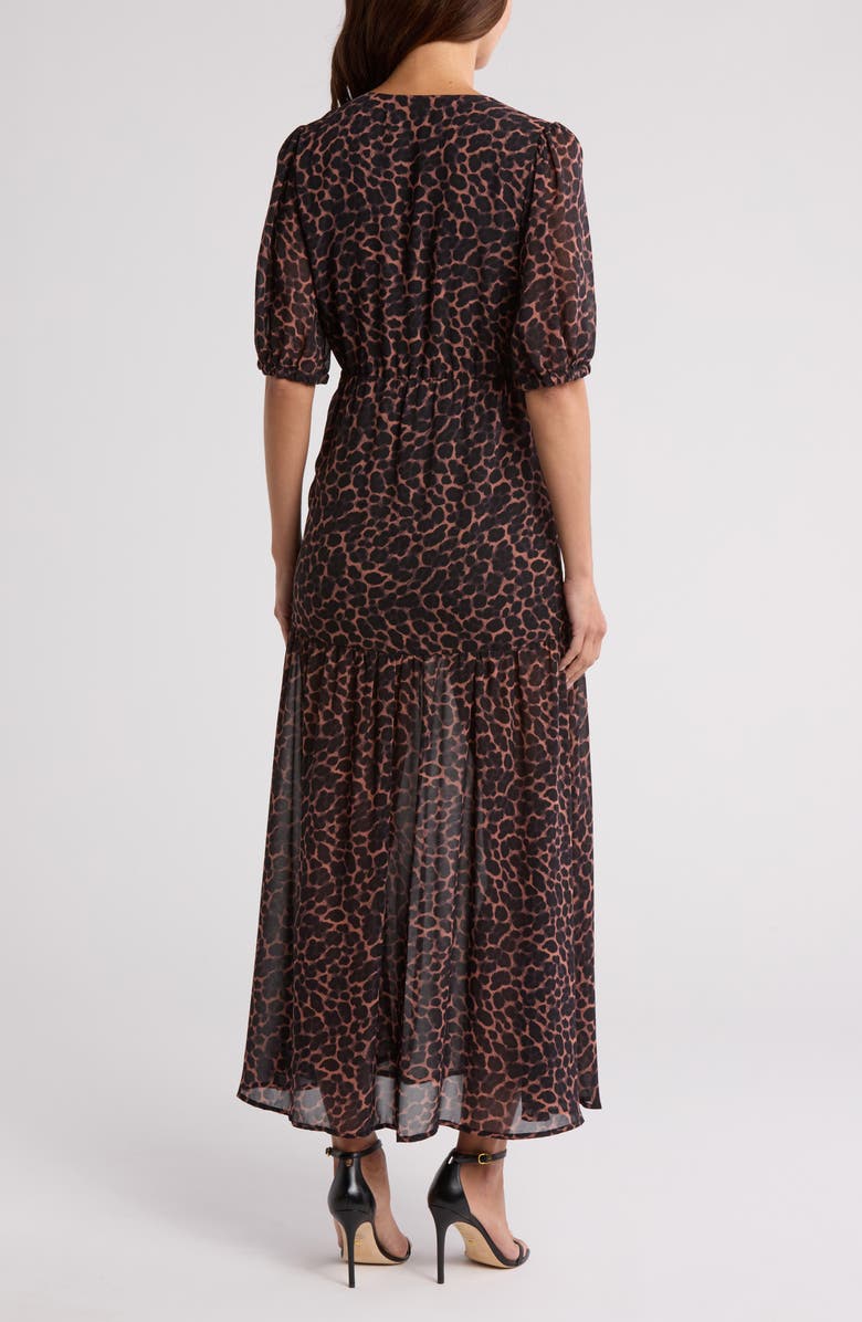 WISHLIST Ruched Maxi Dress, Alternate, color, Animal Print