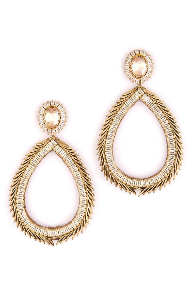 Deepa Gurnani Sydney Drop Earrings, Main, color, Gold