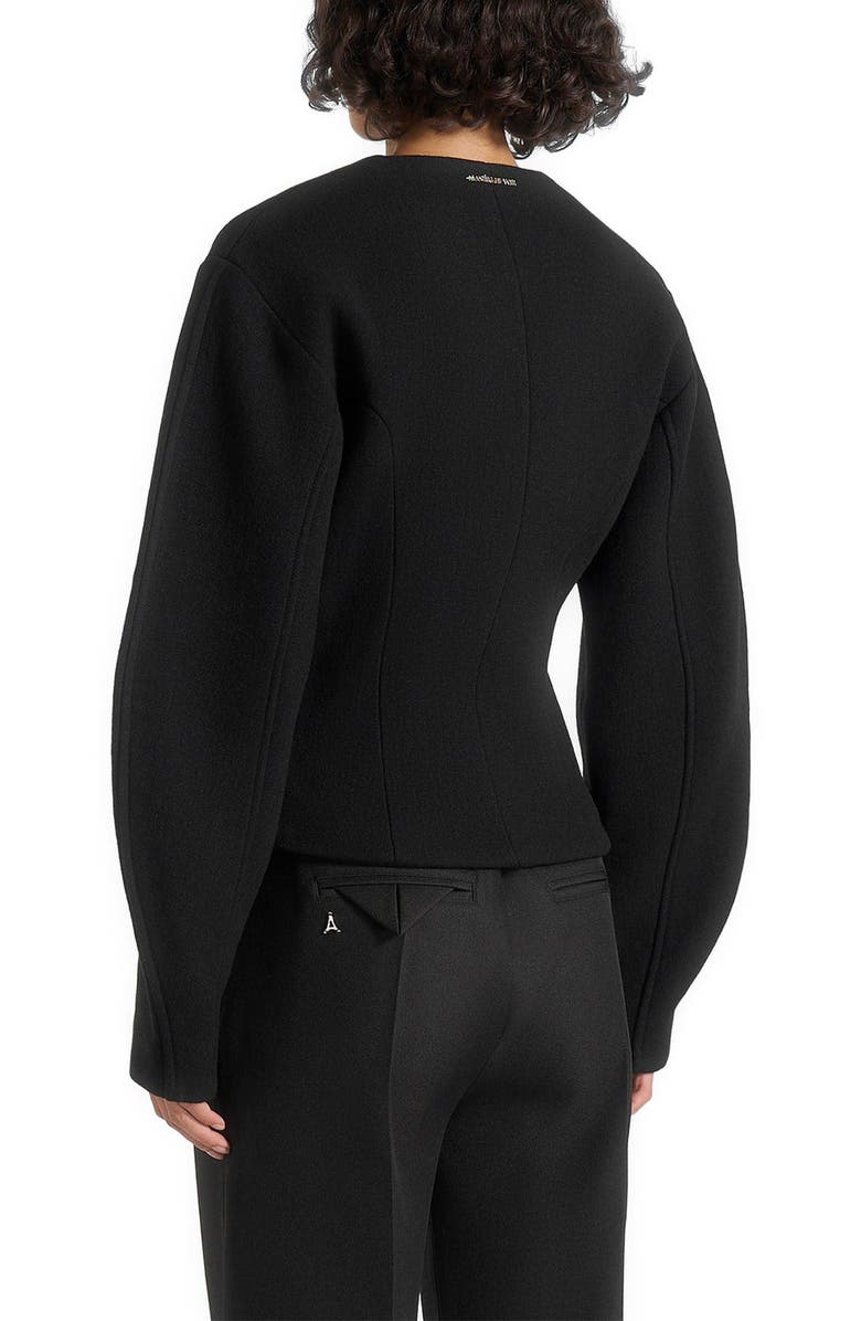 Manière De Voir Aya Wool Hourglass Jacket, Alternate, color, Black