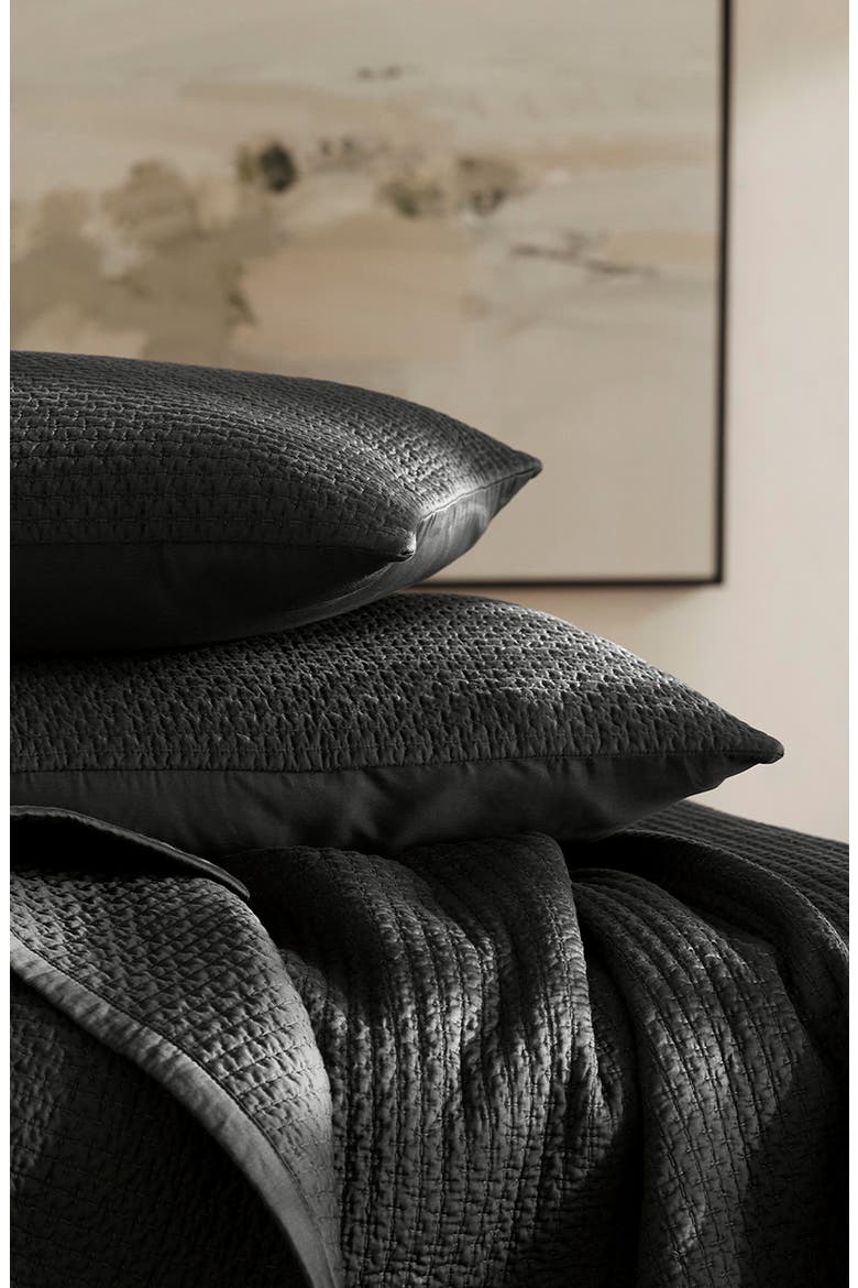 Signature Texture Stitch Organic Cotton Quilt, Alternate, color, NIGHT