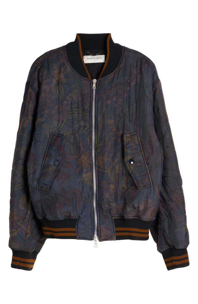 Dries Van Noten Verso Tris Floral Print Bomber Jacket | Nordstrom