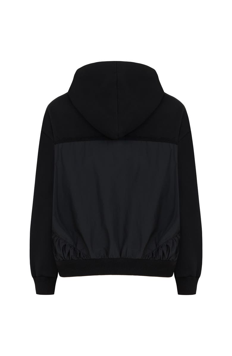 Nocturne Zipper-Front Oversized Hooded Sweatshirt, Alternate, color, 