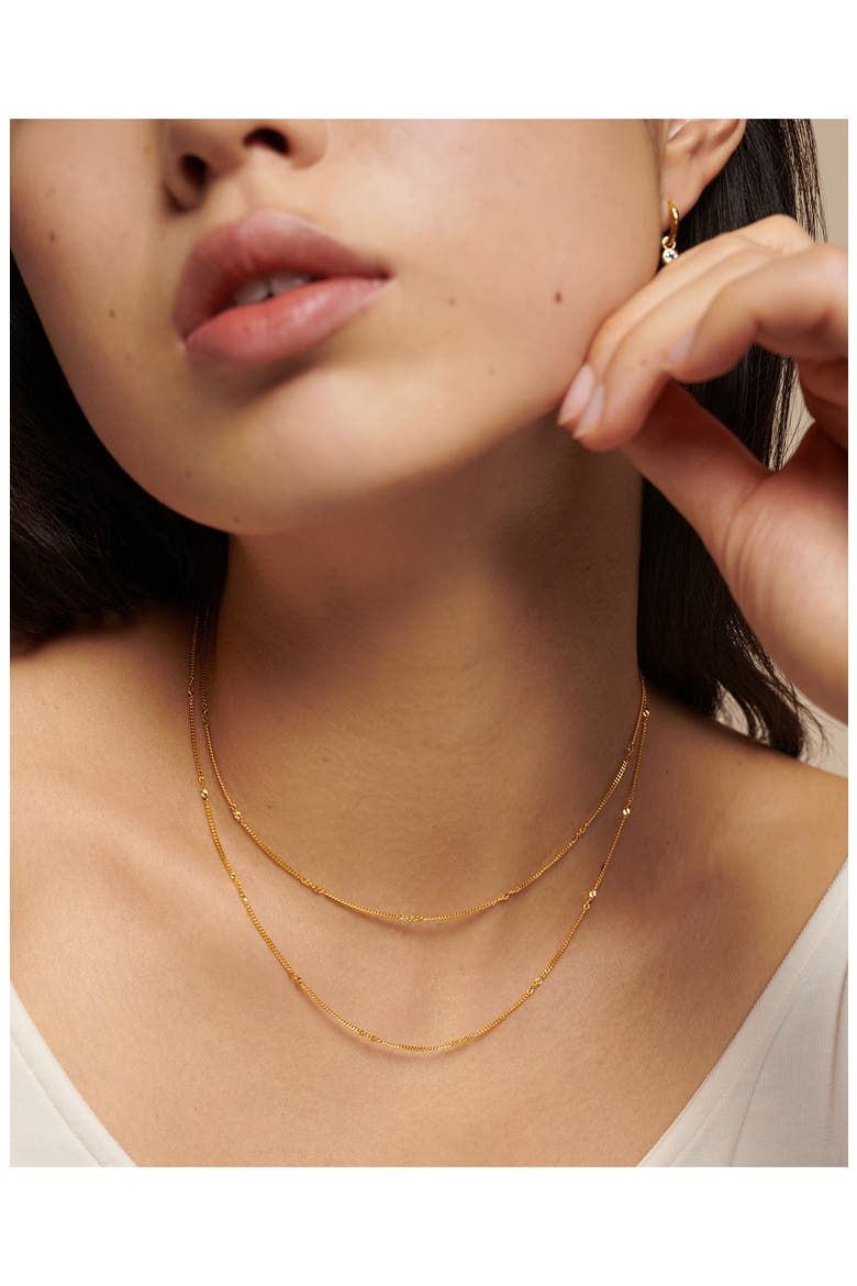 Twisted Curb Link Station Chain Necklace, Alternate, color, YELLOW GOLD