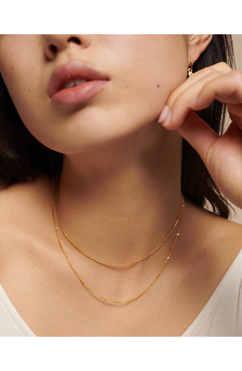 Monica Vinader Twisted Curb Link Station Chain Necklace, Alternate, color, 18Ct Gold Vermeil