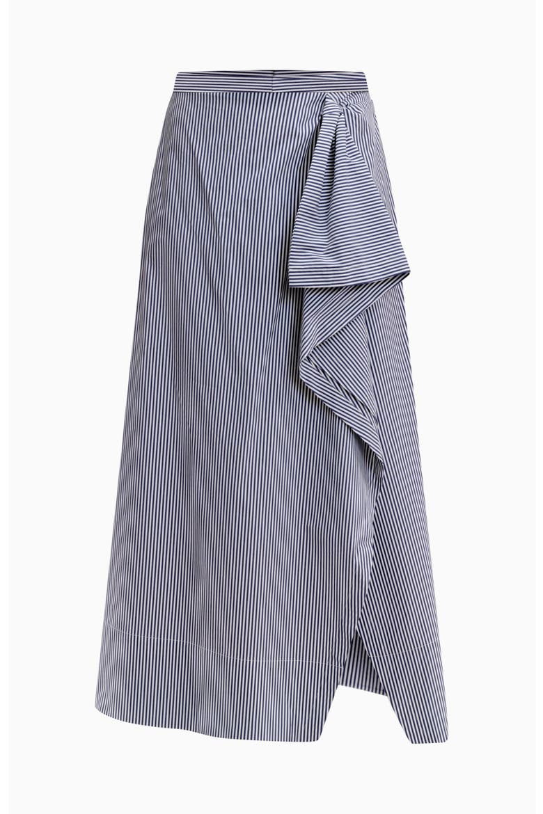 Joselene Poplin Skirt, Alternate, color, Navy Stripe