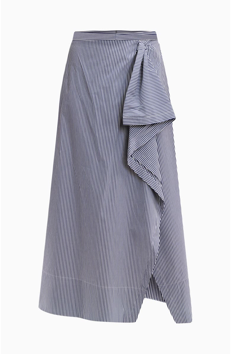 Rebecca Taylor Joselene Poplin Skirt, Alternate, color, Navy Stripe