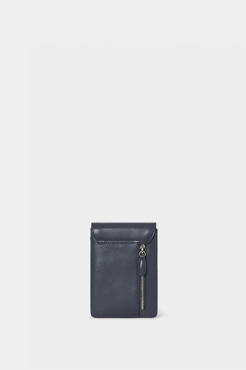 Osprey London The Madison Leather Phone Bag In Blue