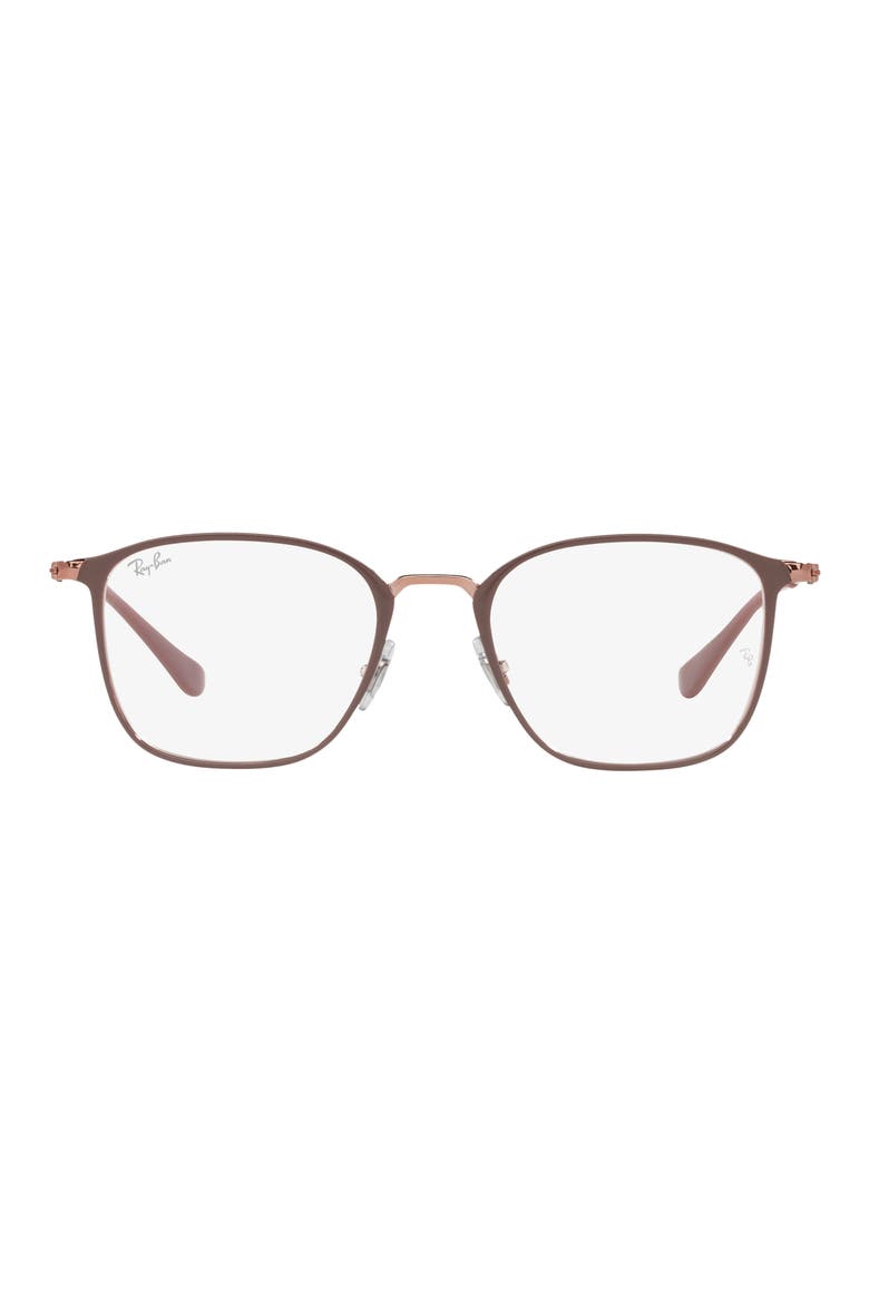 49mm Square Optical Glasses, Main, color, COPPER