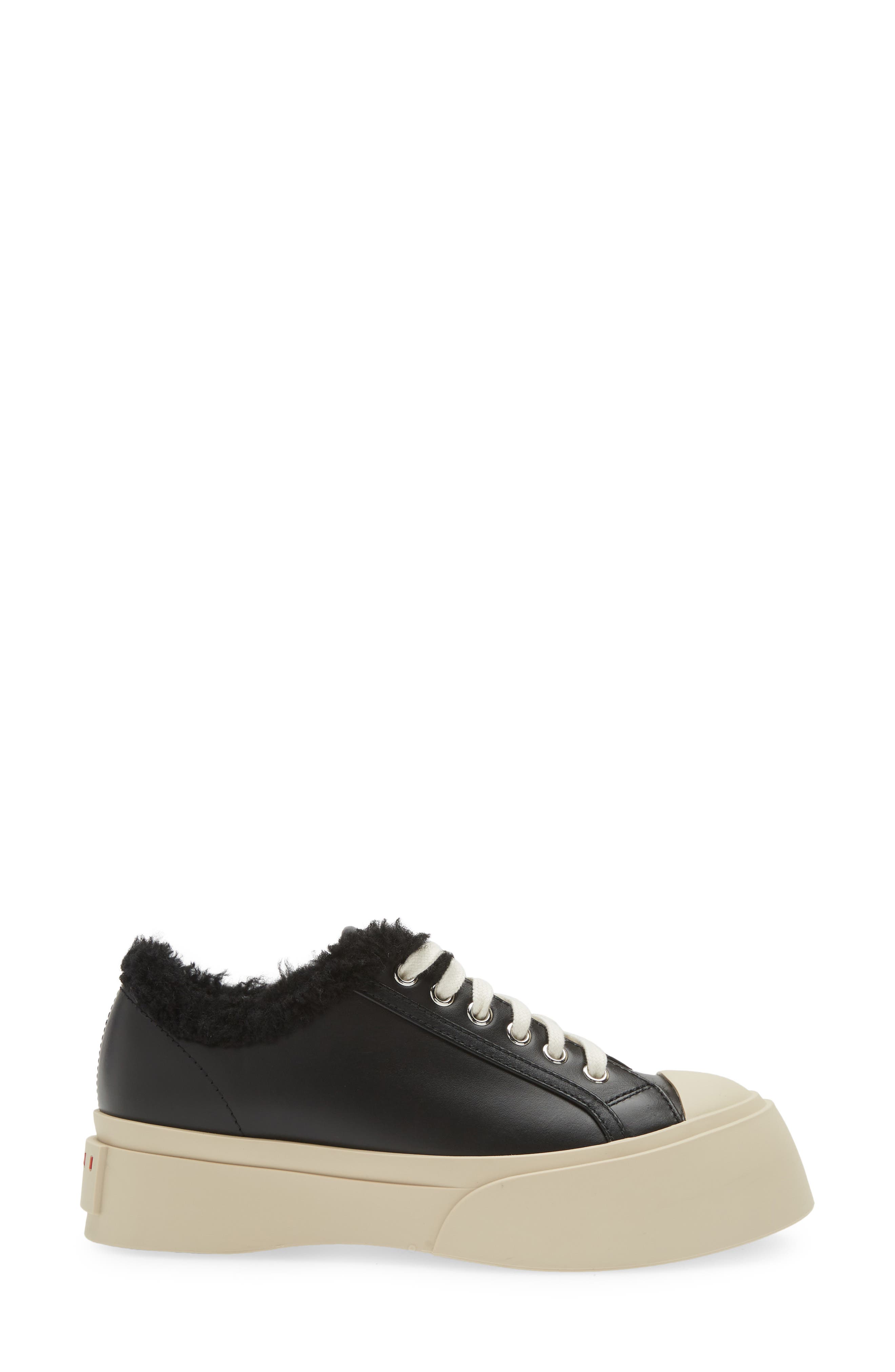 Marni Pablo Genuine Shearling Lined Low Top Sneaker, Alternate, color, 