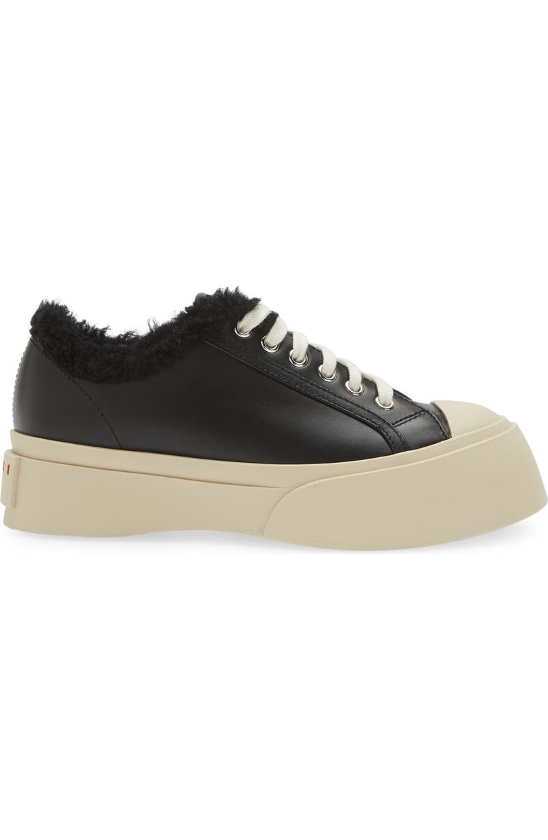 Marni Pablo Genuine Shearling Lined Low Top Sneaker, Alternate, color,