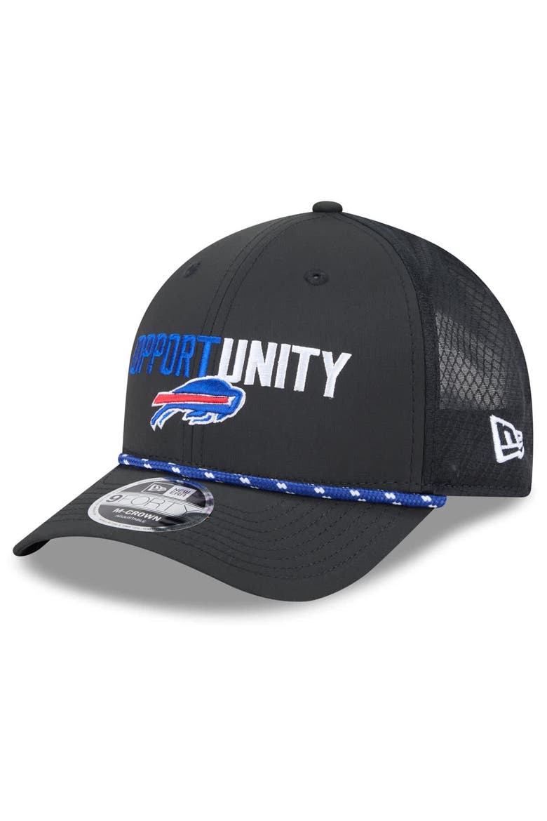 Men's New Era Black Buffalo Bills 2025 Inspire Change 9FORTY M-Crown Adjustable Hat, Alternate, color, Black
