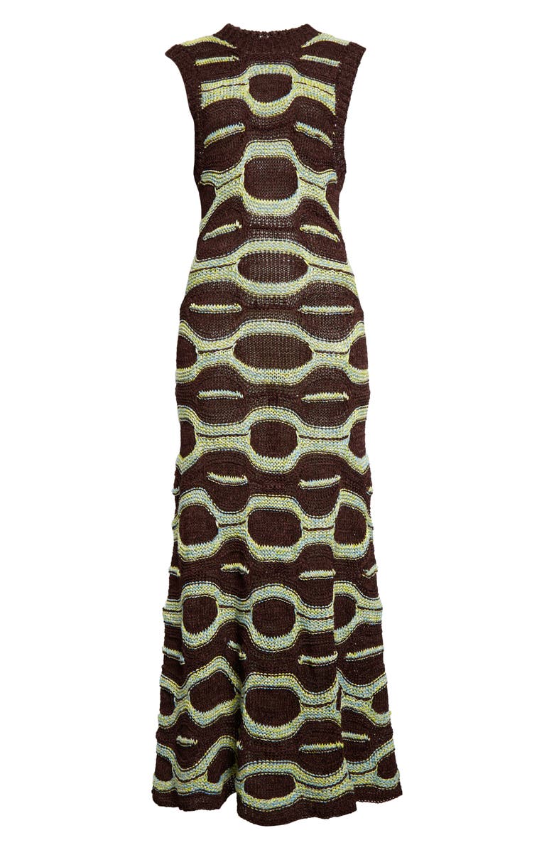 Ulla Johnson Arabella Abstract Print Sleeveless Maxi Sweater Dress, Alternate, color, 