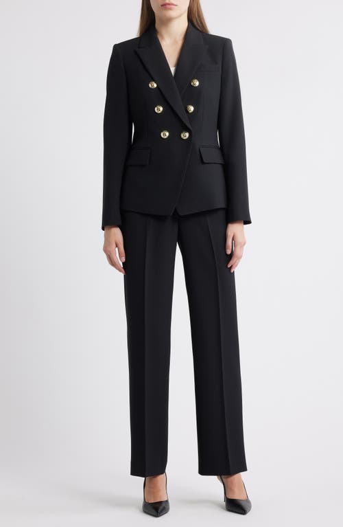 Tahari Asl Double Breasted Jacket In Black