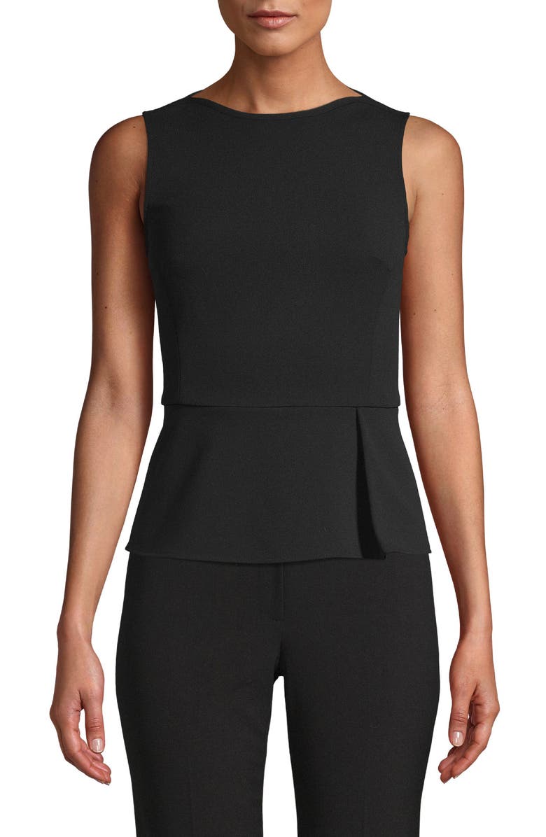 Anne Klein Sleeveless Peplum Top, Main, color, 