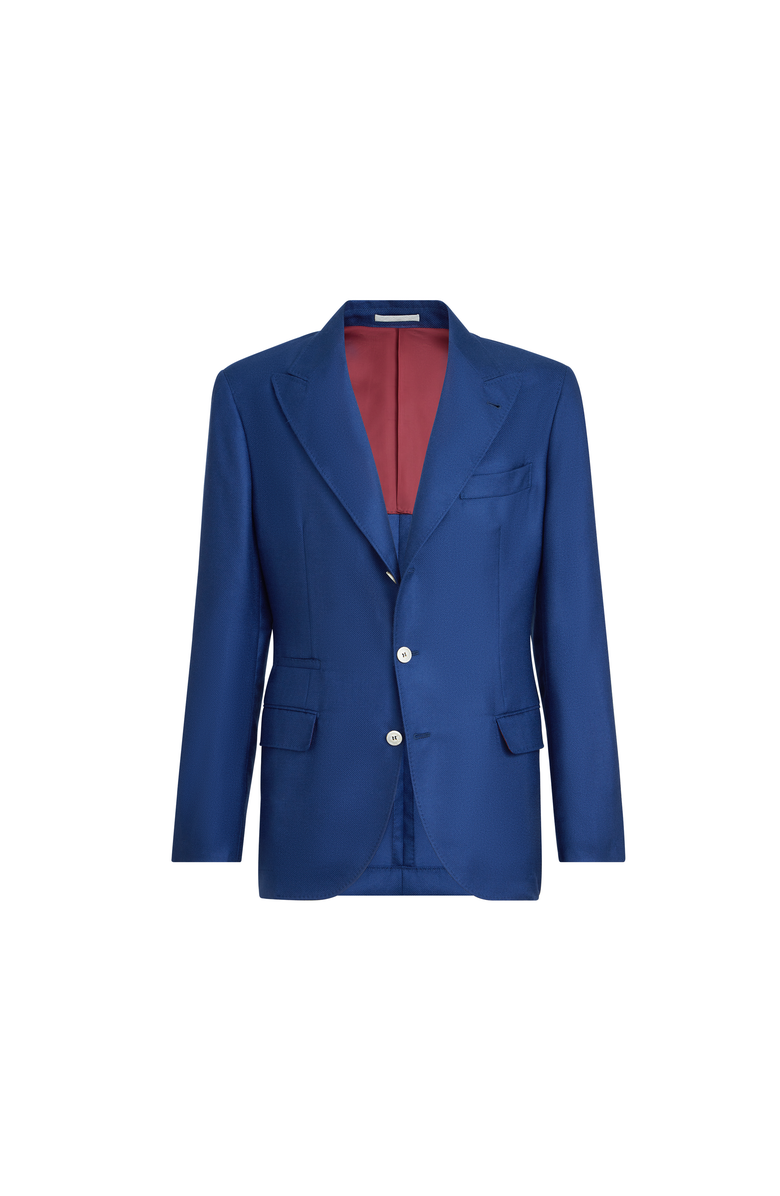 Brunello Cucinelli Cashmere and silk blazer, Main, color, Avio Blue