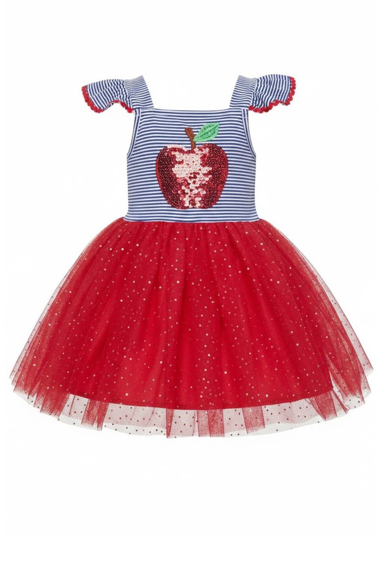 Cute  Attire Apple Sparkle Tutu Dress, Main, color, Red