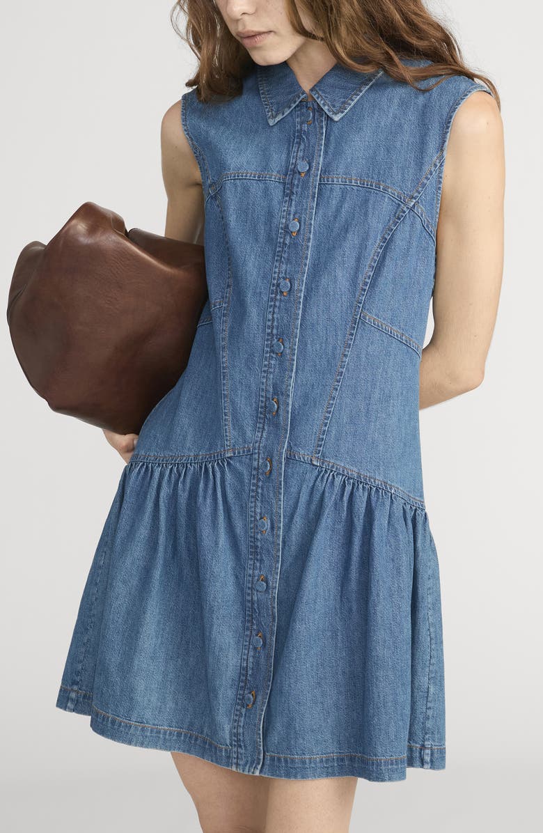 FRAME The Denim Day Sleeveless Minidress, Alternate, color, Deira