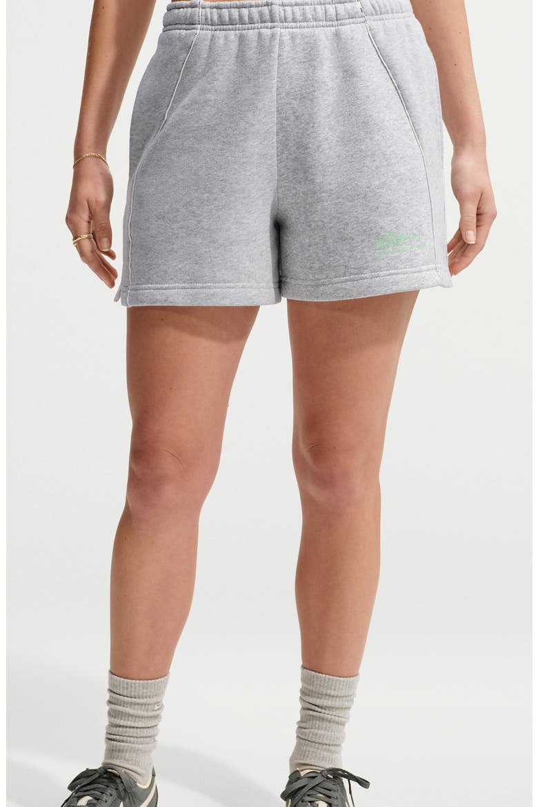 Performance Knit Shorts, Alternate, color, GREY HEATHER/ ILLUSION GREEN