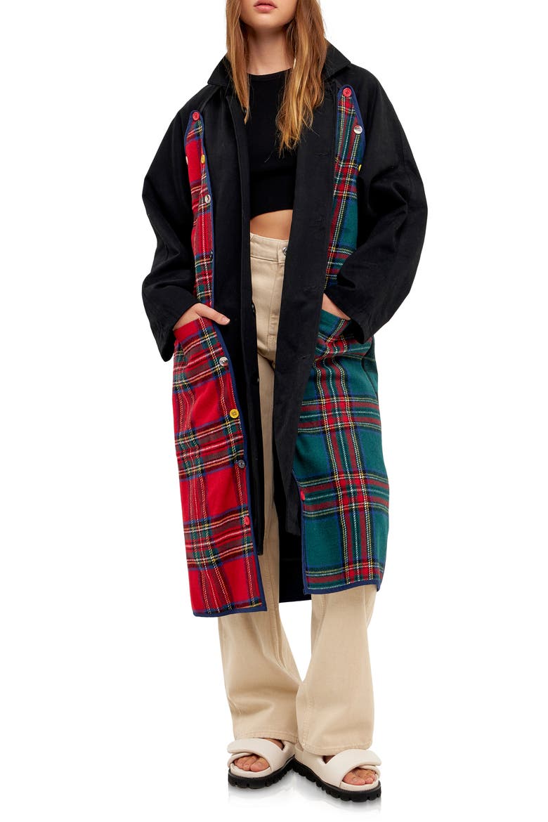 Longline Reversible Coat, Main, color, MULTI