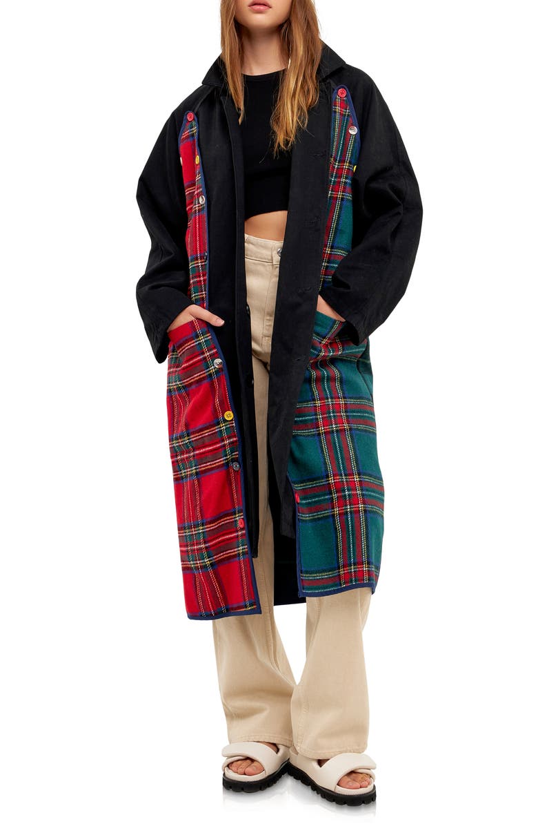 Grey Lab Longline Reversible Coat, Main, color, Multi