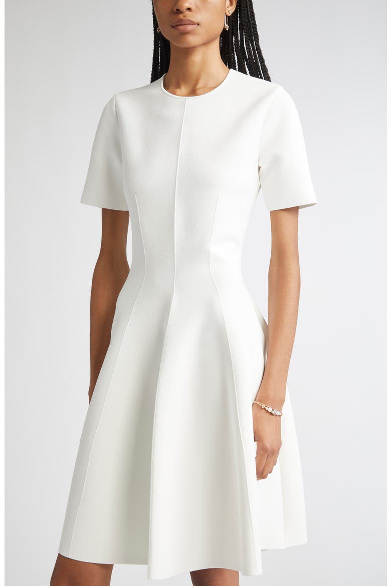 Jersey Fit & Flare Dress, Alternate, color, IVORY
