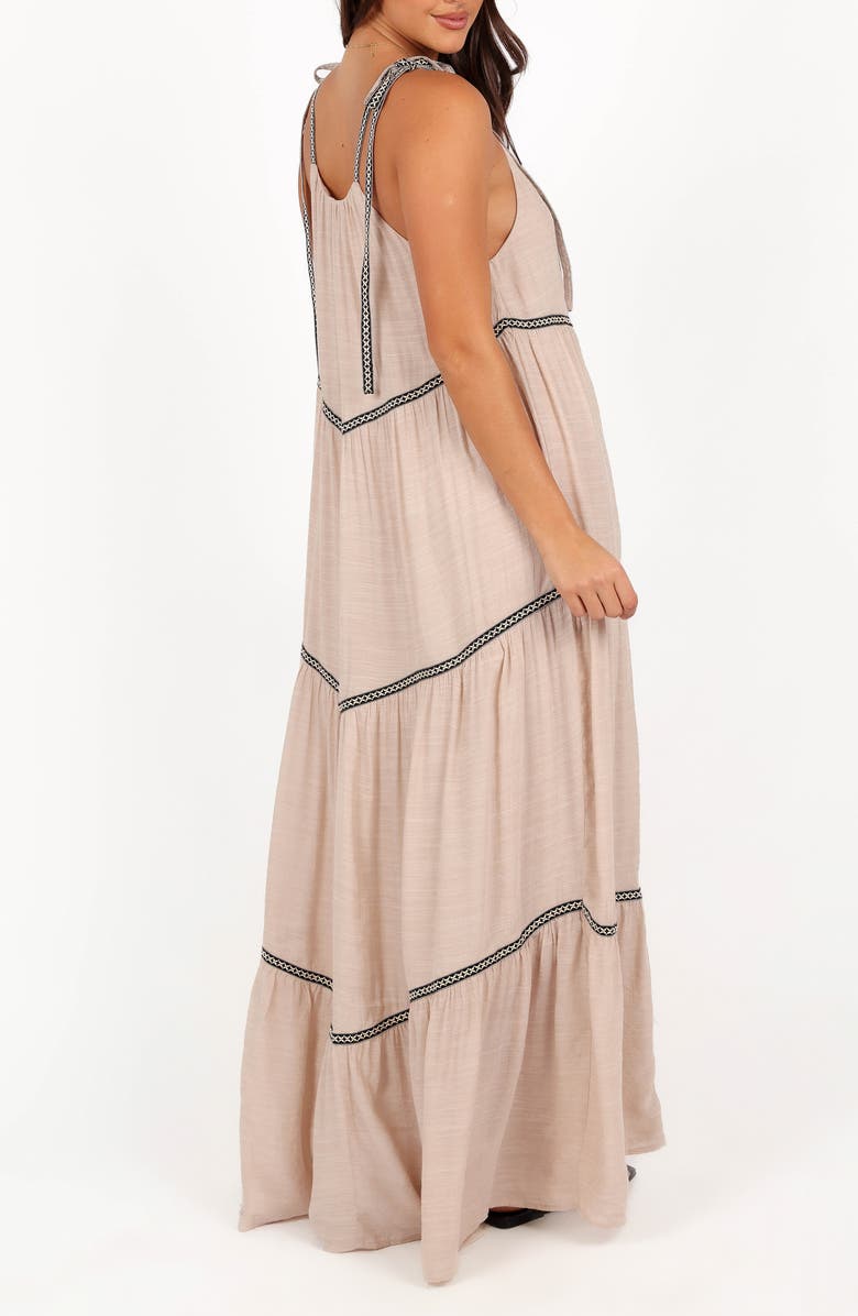 Petal & Pup Volina Tiered Maxi Dress, Alternate, color, Light Taupe