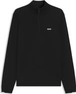 BOSS Ever-X Quarter Zip Cotton Sweater
