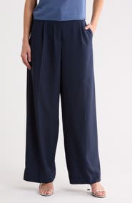 MAX STUDIO Woven Pleat Front Trousers