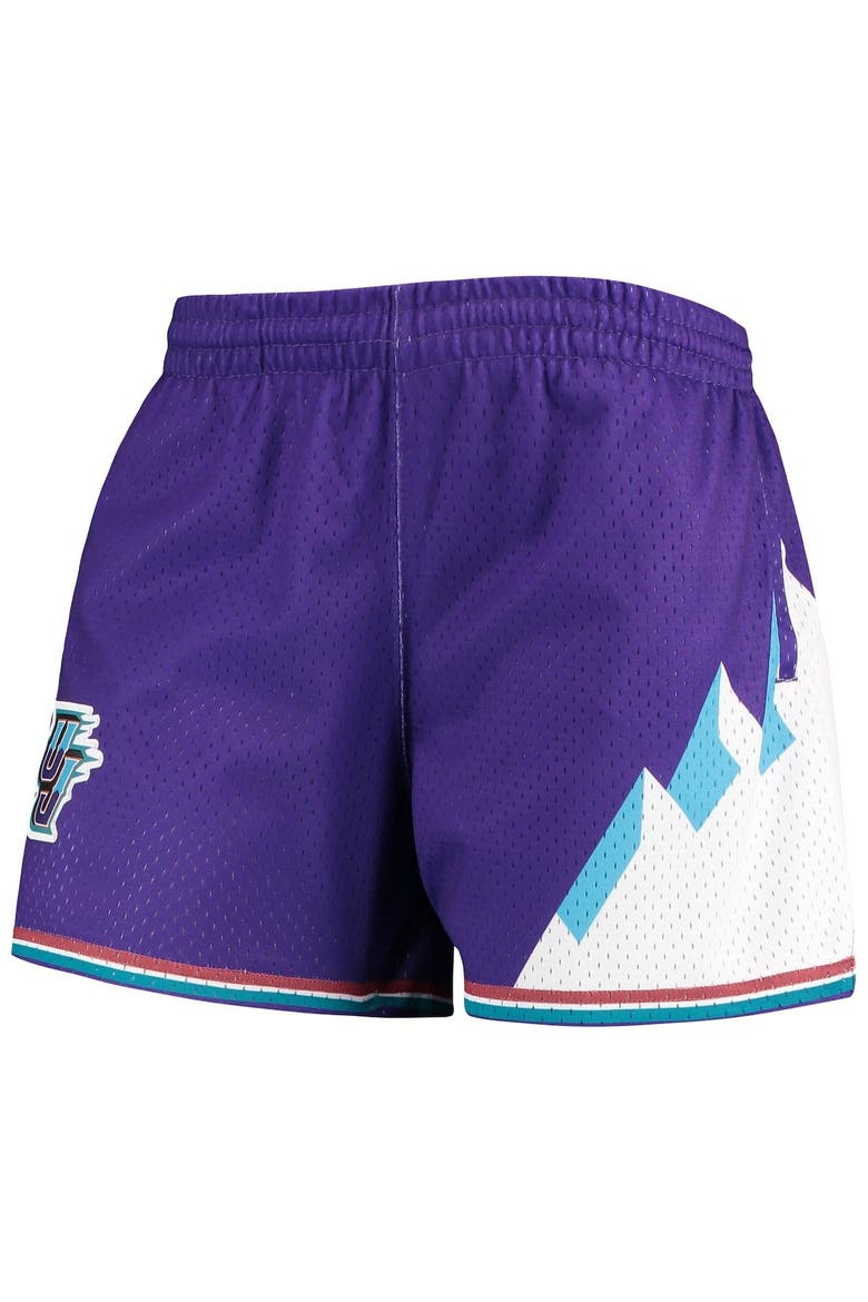 Women's Mitchell & Ness Purple Utah Jazz Jump Shot Shorts, Alternate, color, Purple