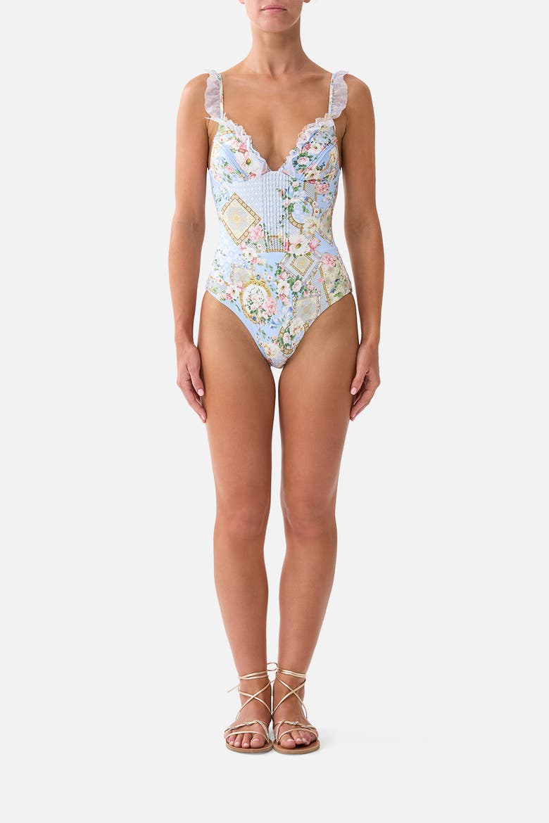 Frill Tri One Piece W Pin Tucks, Main, color, Sisi Society
