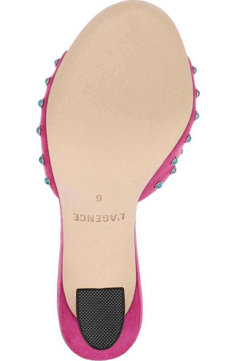 L'AGENCE Lucienne Sandal, Alternate, color, Magenta Suede