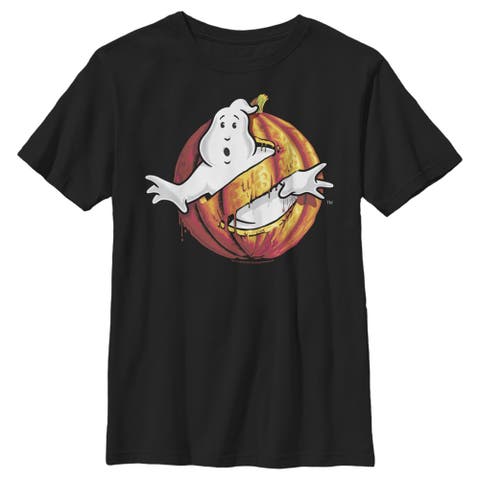 Boy's Ghostbusters Halloween Pumpkin Logo  Graphic T-Shirt