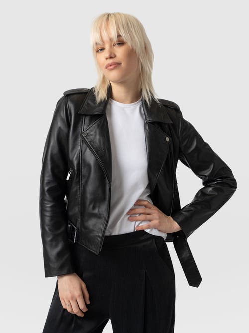Saint And Sofia Saint + Sofia Luther Leather Jacket In Black