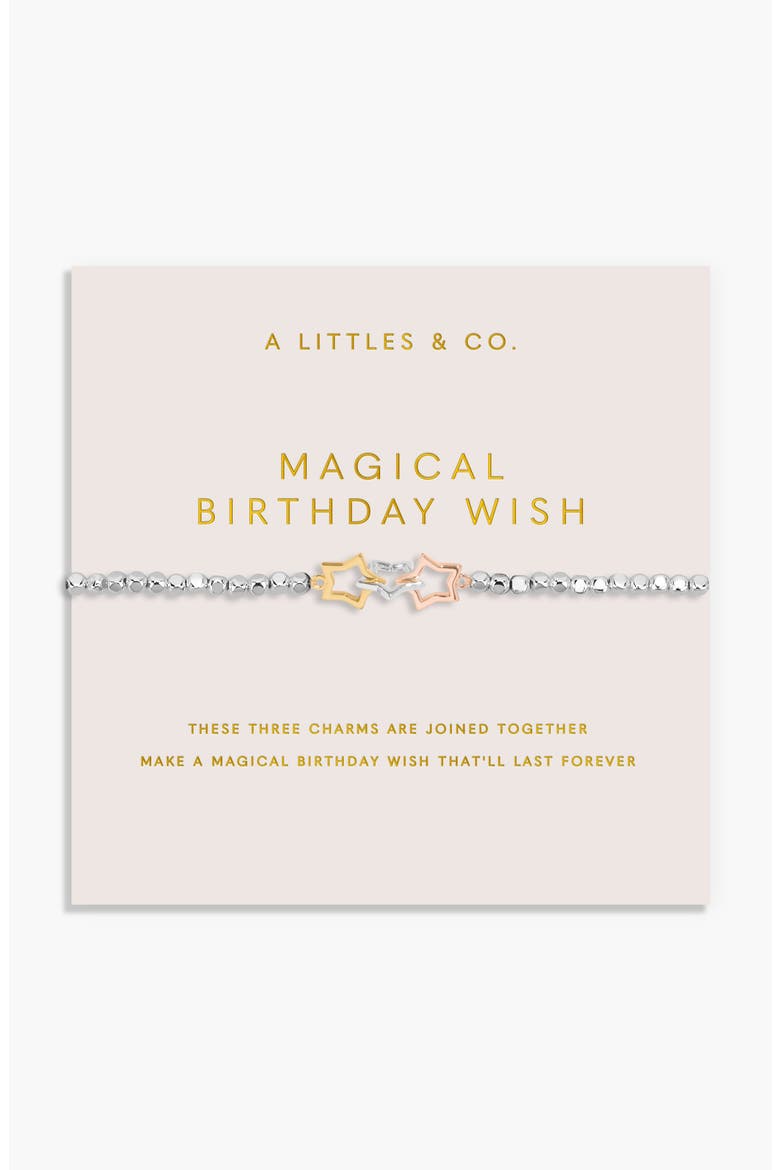 Forever Yours 'Magical Birthday Wish' Trio Bracelet In Silver, Gold-Tone And Rose Gold-Tone Plating, Main, color, Metallic Silver