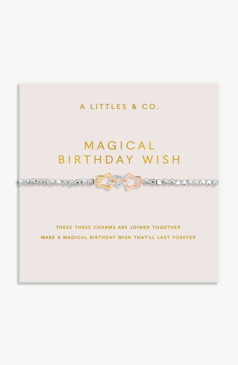 Forever Yours 'Magical Birthday Wish' Trio Bracelet In Silver, Gold-Tone And Rose Gold-Tone Plating