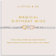 A Littles & Co Forever Yours 'Magical Birthday Wish' Trio Bracelet In Silver, Gold-Tone And Rose Gold-Tone Plating